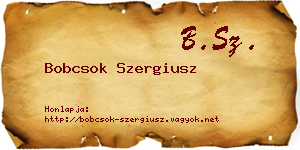 Bobcsok Szergiusz névjegykártya